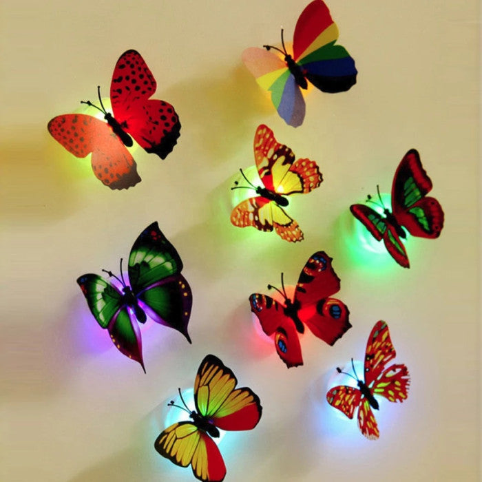 10 Pcs Butterfly LED Adhesive Wall Decorative Light Beautiful Butterfly LED Light