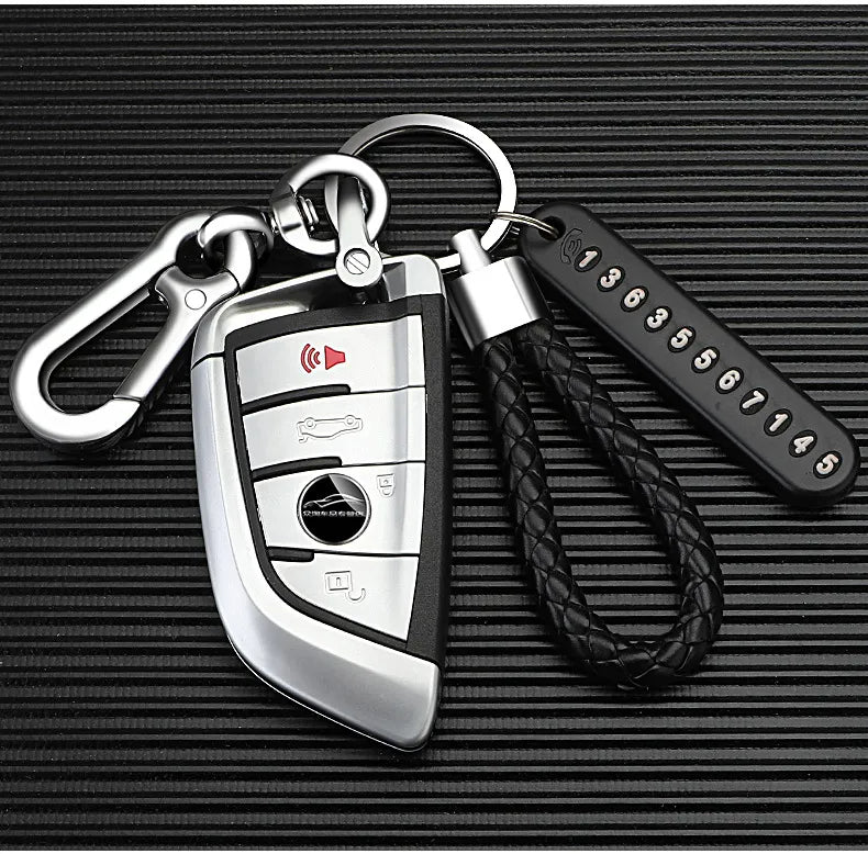 Anti Loss Phone Number Strip Keychain