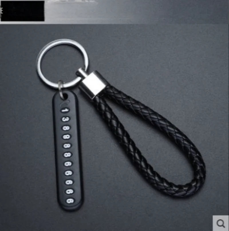 Anti Loss Phone Number Strip Keychain