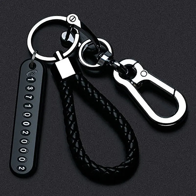 Anti Loss Phone Number Strip Keychain